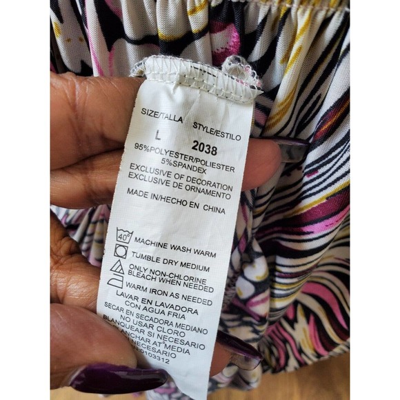 Just Love Women's Multicolor Polyester Off The Shoulder Long Maxi Dress Size L - Picture 9 of 10